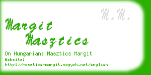 margit masztics business card